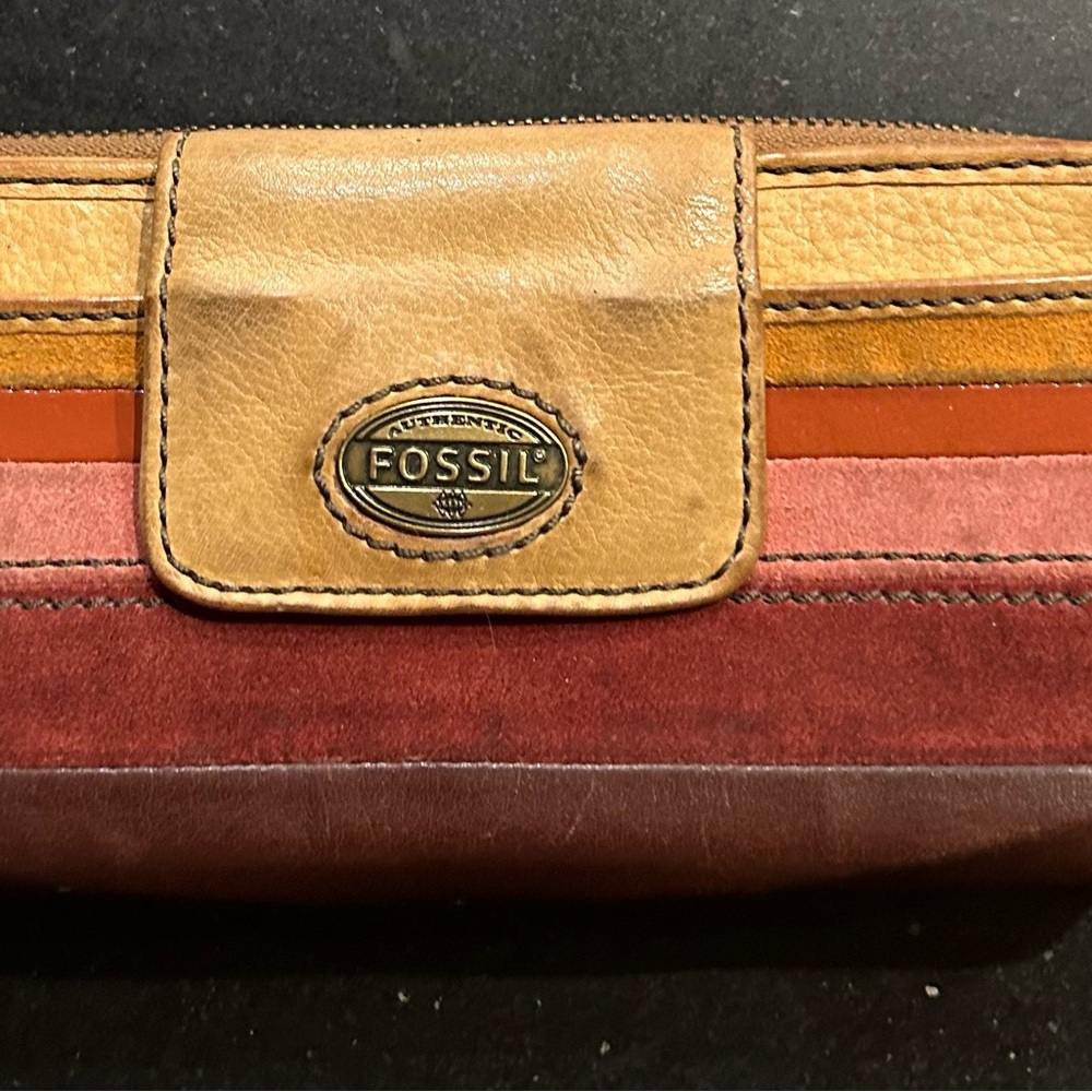 Fossil Cream and Orange Bags